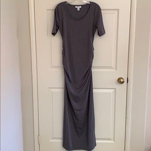 Motherhood Maternity gray maxi dress
